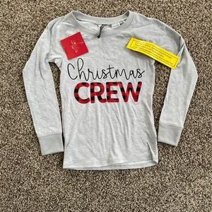 Jacyln Intimates "Christmas Crew" Grey Sleep Shirt - Size 6